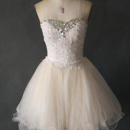 Lovely Prom Dress,lace Homecoming Dress,short..