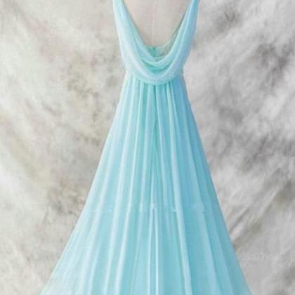 Beauty Blue Sexy Prom Dress,mermaid Long Prom..