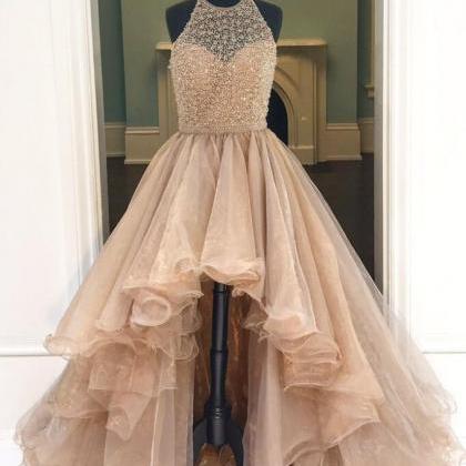 Beading High-low Prom Dresses,ball Gown Prom..