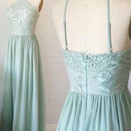 Chiffon Prom Dress, Simple Prom Dresses, A-line..