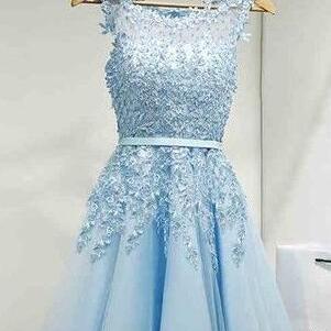 Appliques Short Homecoming Dress,prom Party..
