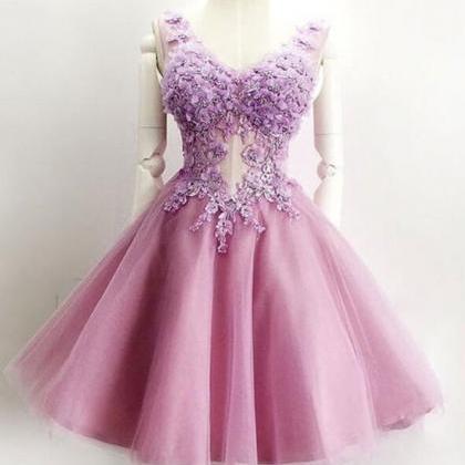 Pretty Lilac Homecoming Dresses,sexy Prom..