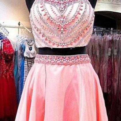 Two Pieces Prom Dress,short Prom Dresses,..