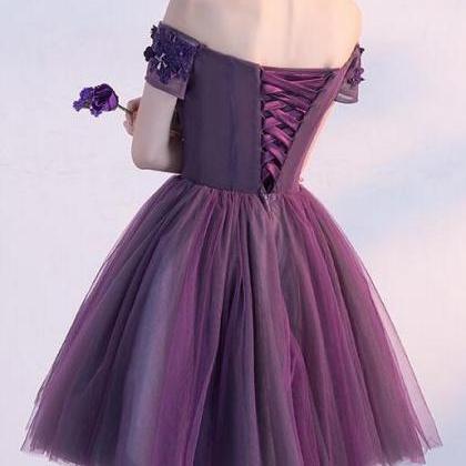 Purple Homecoming Dress,cute Homecoming Dress,a..
