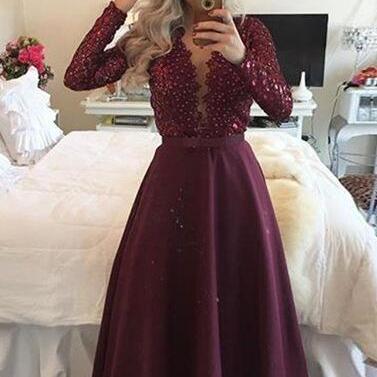 Sexy Evening Dress,A Line Prom Dres..