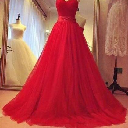 Red Prom Dress,Chiffon Prom Dress,A..
