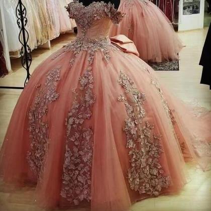 Princess Off Shoulder Birthday Prom Dresses With..