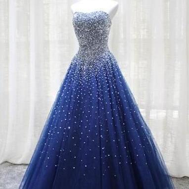 Gorgeous A Line Tulle Prom Dress With Beading