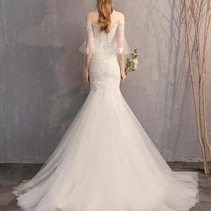 High Quality Off Shoulder Lace Bridal Dresses