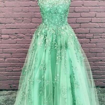 Elegant Floor Length Ball Gown Tulle Prom Dress