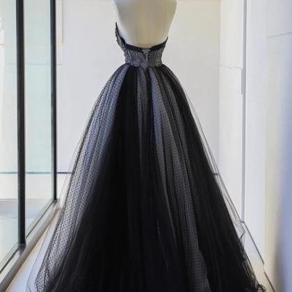Enchanted Black Noir Tulle Gown