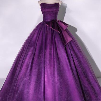 Royal Velvet Purple Promenade Dress