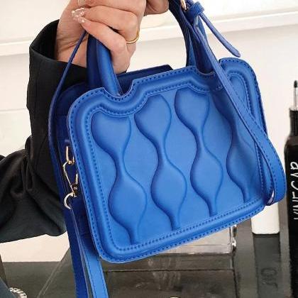 Cute Textured Double Handle Square Bag Women..