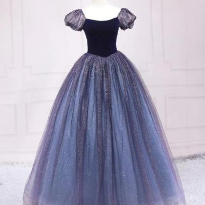 Shiny Purple Tulle Formal Prom Dress Sweet 16..