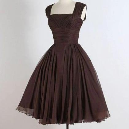 Cute A-line Brown Short Prom Dresses,short..
