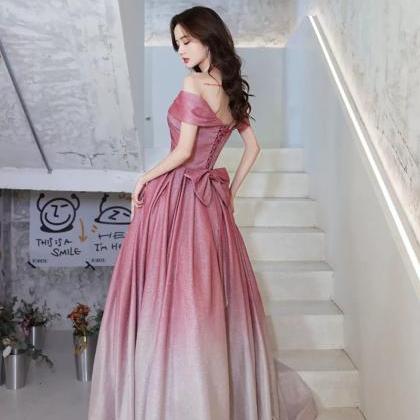 Beautiful Off The Shoulder Floor Length A-line..