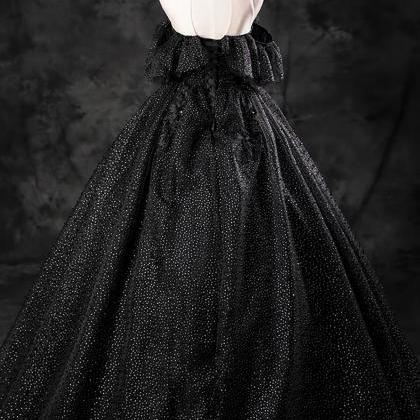 Mermaid Black A-line Off The Shoulder Lace Evening..