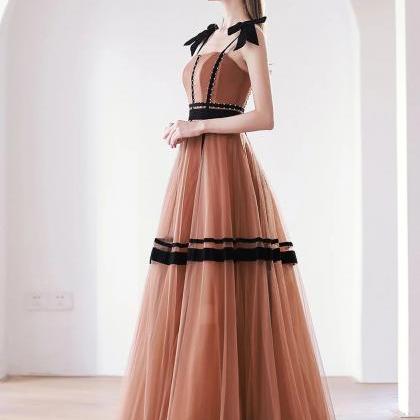 LINEA black evening gown with flattering skirt