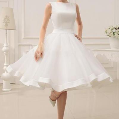 Ball gown Wedding Dress,Tulle Homecoming Dress,Puffy Short Wedding Dress,White Dresses for Graduation,Flower Girl Dresses,Cocktail Party Dresses