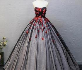 GLASGOW DRESS - BLACK/RED main image 1