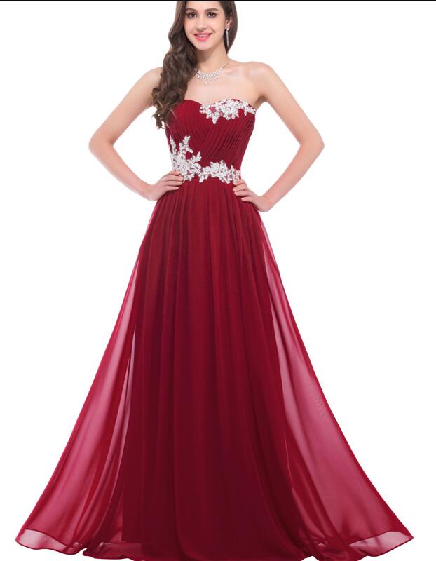 burgundy and white prom dress