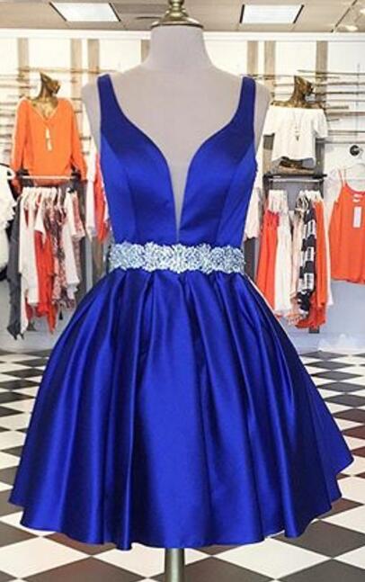 Roral Blue Homecoming Dress,stain Homecoming ,sexy Homecoming Dresses,a Line Homecoming Dress,girls Cocktail Dresses,short Prom Dresses,beaded