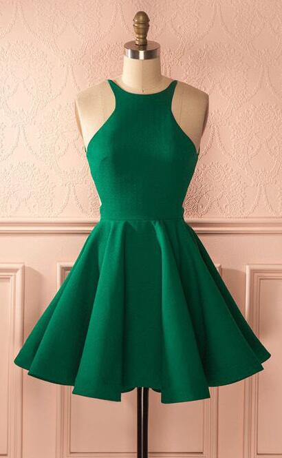 Simple Prom Dress,green Homecoming Dresses,backless Homecoming Dress,short Party Dress,short Prom Dress,women Homecoming Dress,green Prom