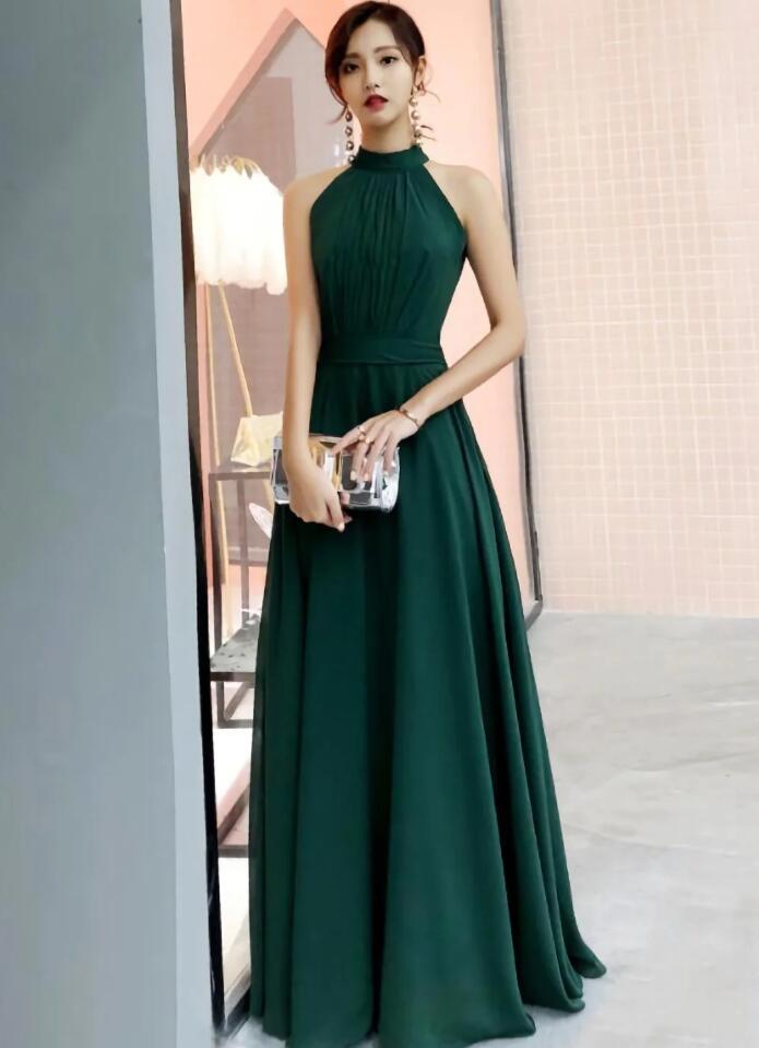 katy perry in green dress Sonoma Halterneck Faux Wrap Twist Back Maxi Dress Forest Green main image 1