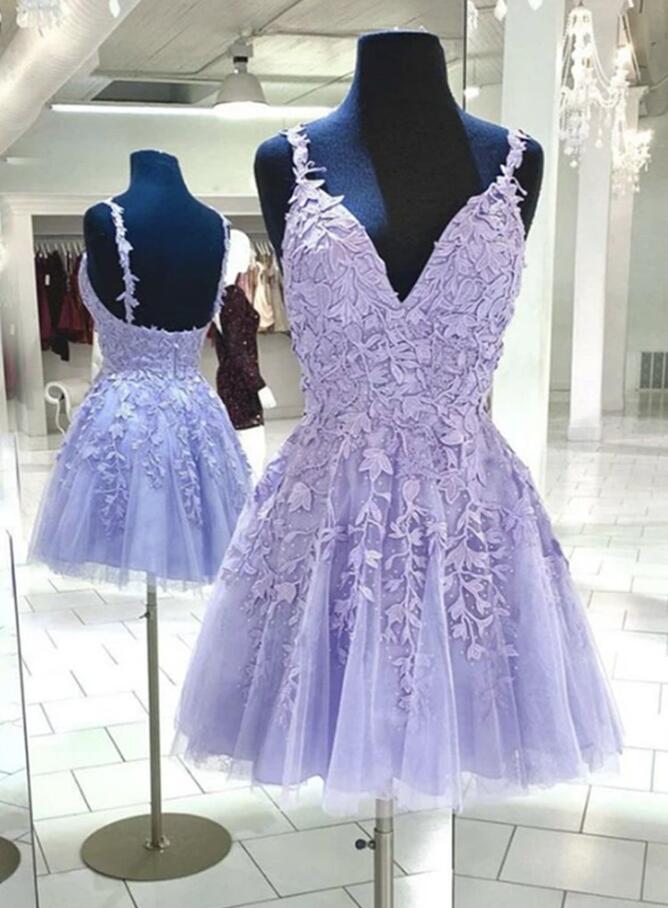 Charming Purple Prom Dress, Short Prom Dresses