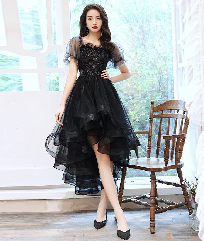 Black fashion high low