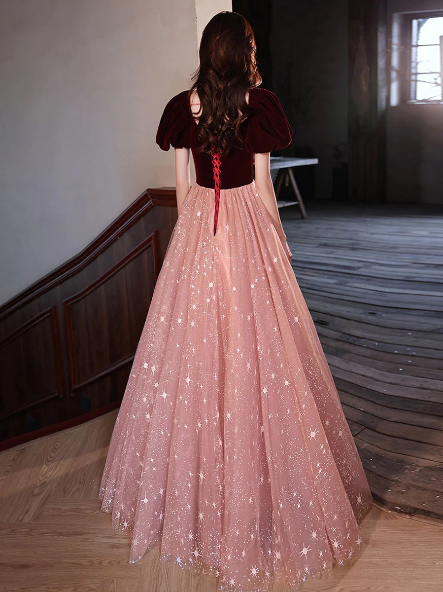 Chic Pink Prom Dress Halter Tulle Evening Dress A-Line Birthday Dress DP05176