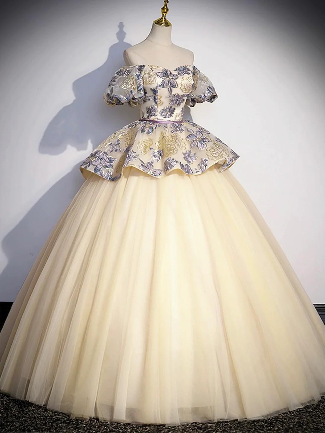 Enchanting Floral AppliquÃ© Tulle Prom Ballgown by Enchanted Eve