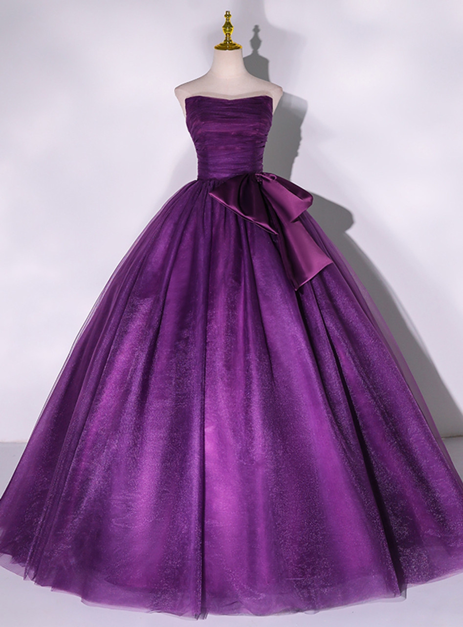 Royal Velvet Purple Promenade Dress