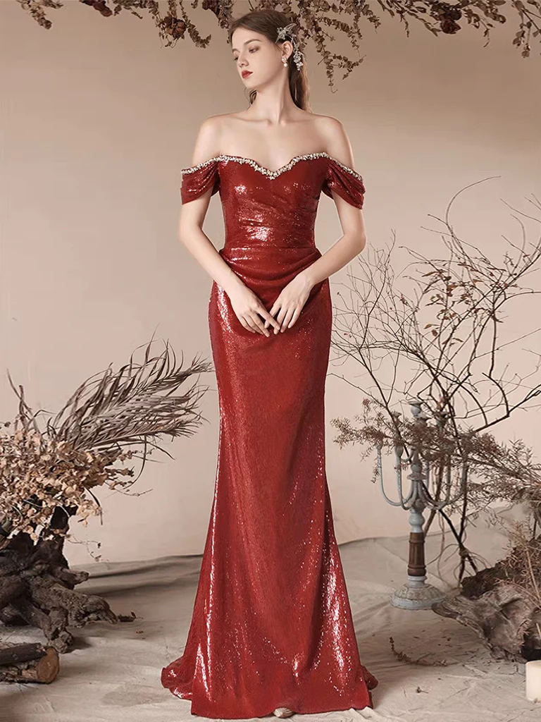 sparkle burgundy dress Aleyah Long Sleeve Maxi Dress Burgundy main image 0