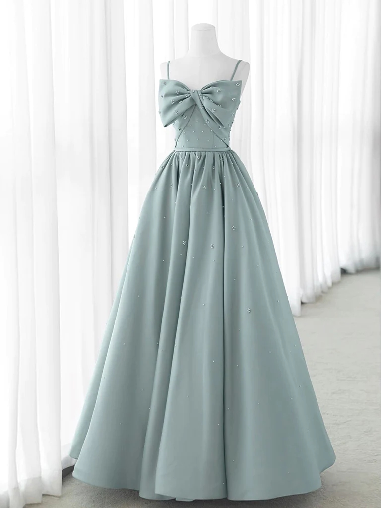 Serene Sky Blue Crystal-embellished Gown