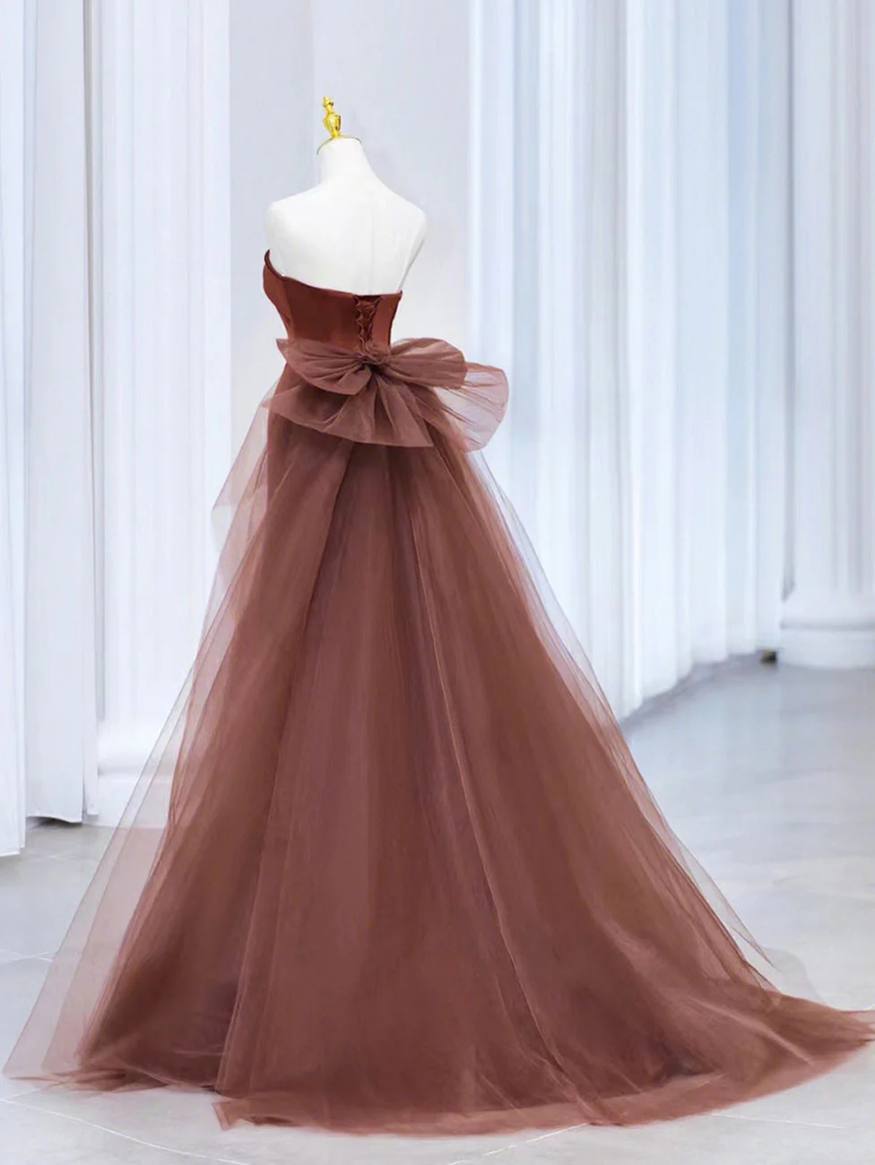 slim fit dress slacks Long Strapless Sweetheart A-Line Prom Dress main image 1