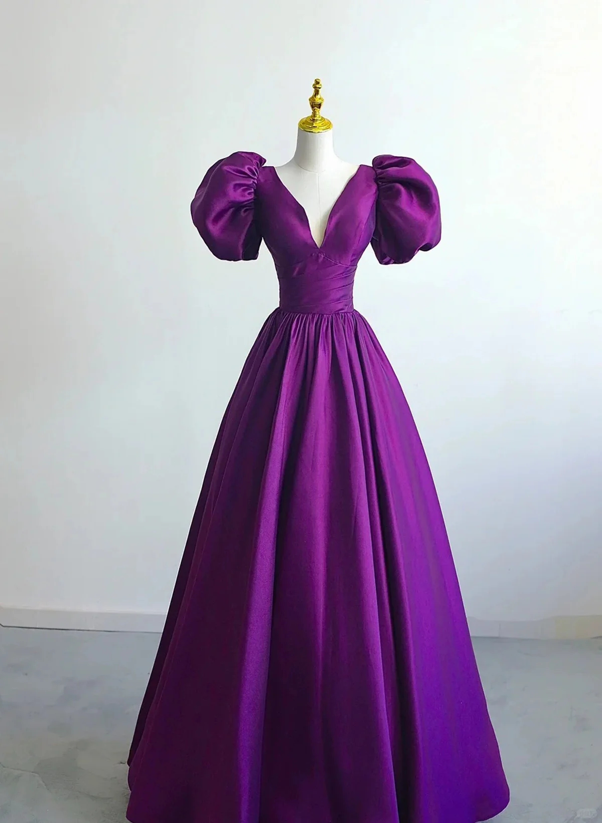regal purple dress  Introducing VIOLA  our newest liquid gown., Made in a rich shade of  royal purple, this design is created to subtly highlight the neckline,  dcollet, and waist, creating a clean, feminine