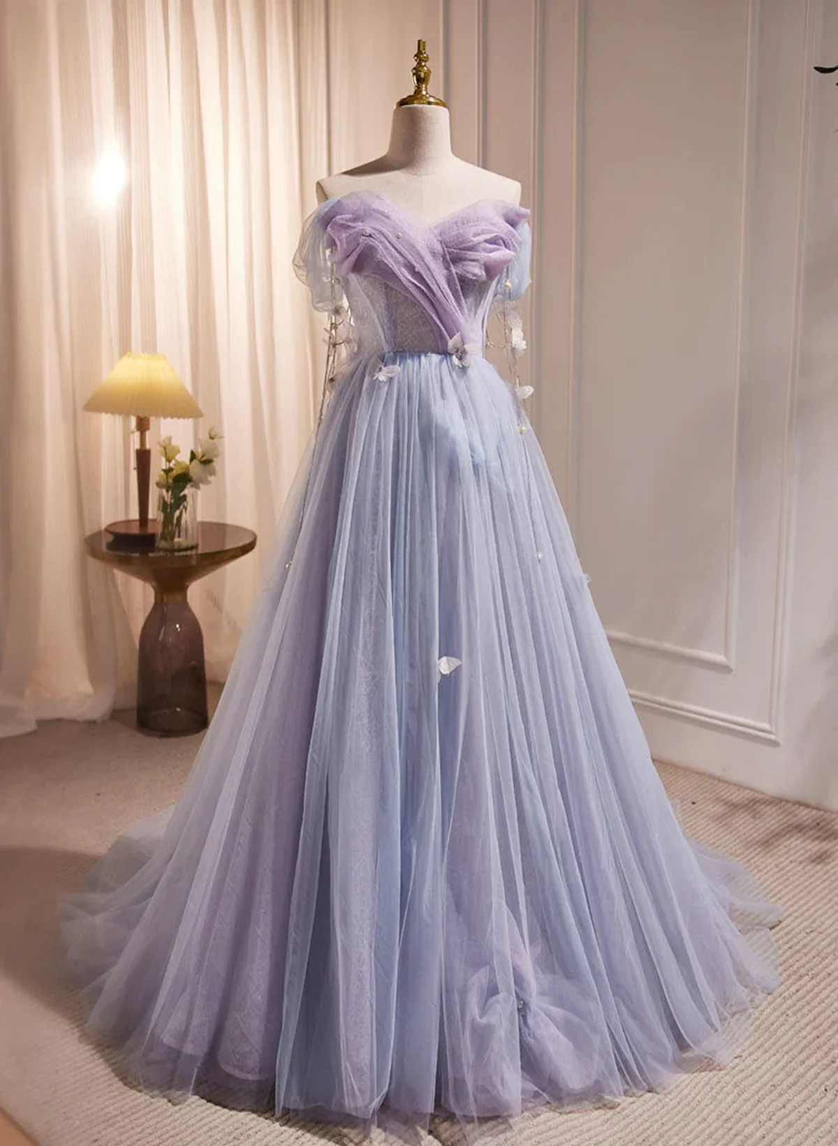 green emerald velvet dress Beautiful Lavender Off Shoulder Flower Lace Long Party Dress, A-Line Purple Prom Dress Formal Dress US Size 26W / Lavender