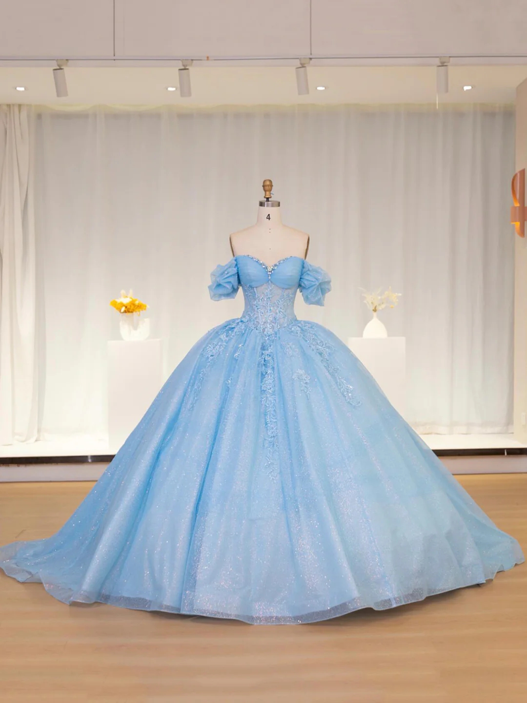strapless open back dress Chic Tiered Peach Ball Gown Princess Wedding Dresses Sweet 16 Dress  Quinceanera Dresses 222140