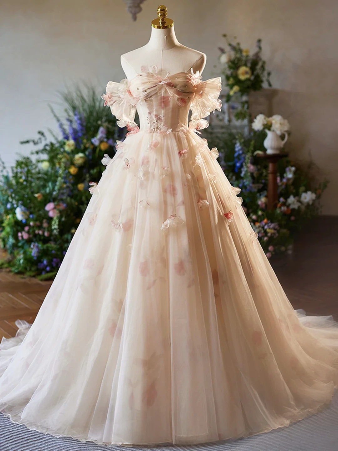 grecian style formal dresses Luxury Embroidery Long Evening Dress Garden Floral Vintage Formal Prom –  Bartolini