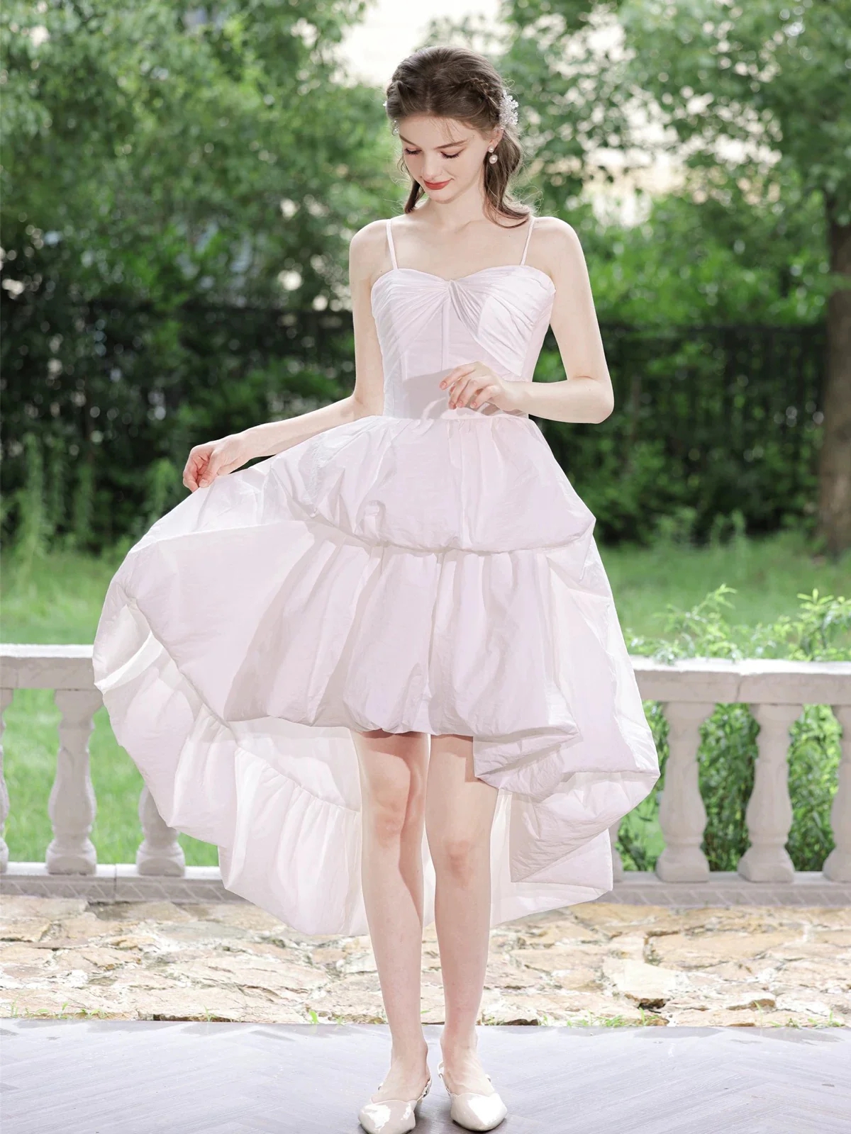 strapless open back dress Ladivine CD0239 - Long Tulle Sheath Dress main image 1