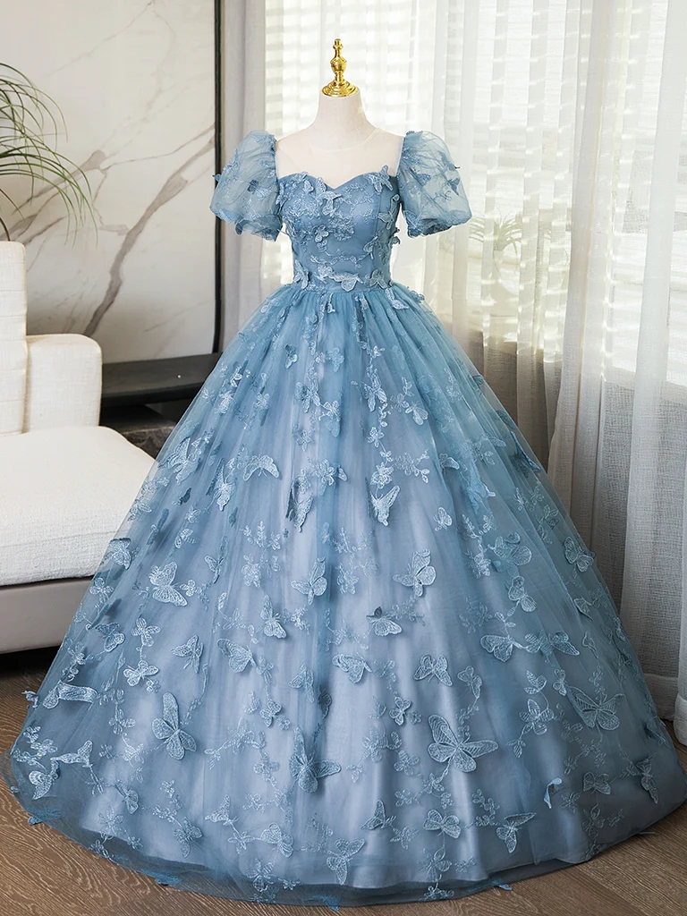 princess polly baby blue dress Royal Blue Dress with Corsage Weekender Tote Bag by Unknown main image 0