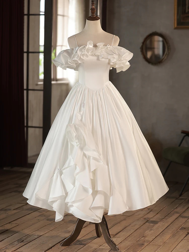 knee length dresses for ladies Camellia Midi Dress - White main image 0