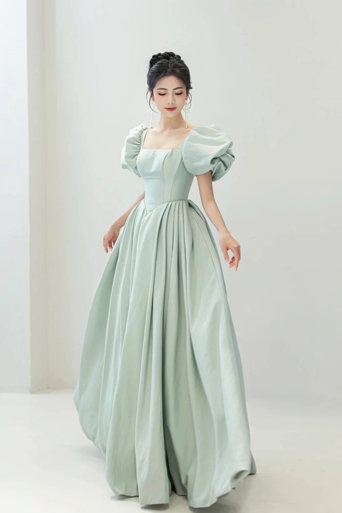 lime green short dresses for prom WEDTREND Women Strapless Dusty Blue Long Bridesmaid Dress A-Line Sleeveless  Chiffon Wedding Guest Dress