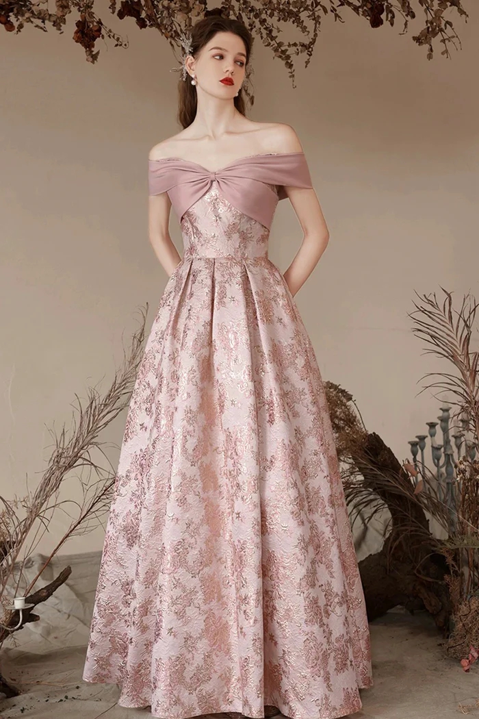 vintage off the shoulder wedding dress Off-Shoulder Puff Sleeves Pleated A-Line Vintage Wedding Dress – Loveiss