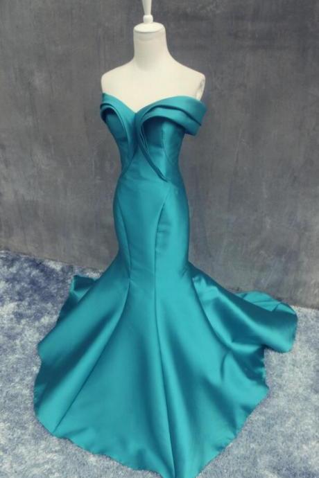 Satin Prom Dresses Sweetheart Neck Floor Length Party Dresses Elegant Mermaid Soft Prom Dress