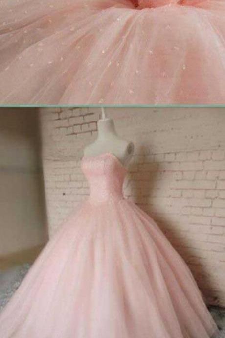 Sexy Ball Gown Prom Dresses,CHeap Prom Dress, Sweetheart Prom Dresses, Pink Prom Gown, Beading Evening Dress, Long Formal Dresses, Prom Dress
