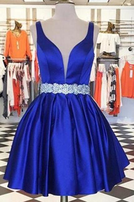 Roral Blue Homecoming Dress,stain Homecoming ,sexy Homecoming Dresses,a Line Homecoming Dress,girls Cocktail Dresses,short Prom Dresses,beaded