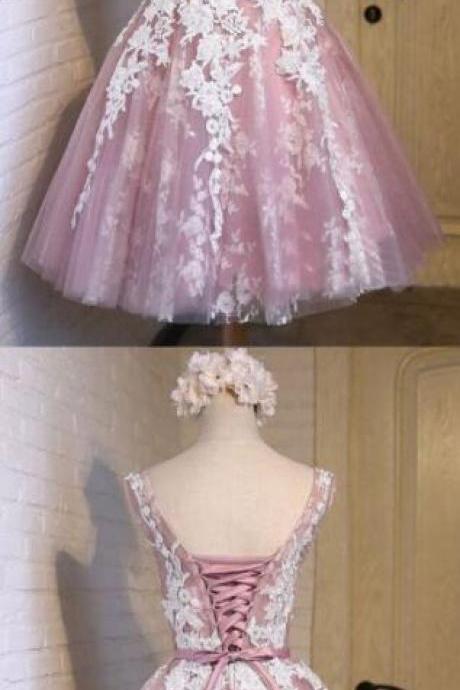 A Line Homecoming Dress,short Homecoming Dresses,sexy Pink Homecoming Dresses,lace Short Prom Dresses,simple Homecoming Dresses
