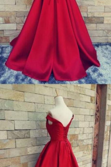 Red Prom Dress,V Neck Prom Dress,Sexy Prom Dresses,Long Stain prom Dress,Red Ball Gown Prom Dress,Formal Dress 